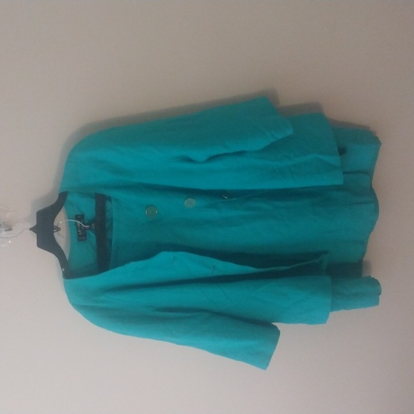 20W Turquoise jacket and skirt set. Very stylish. - Picture 1 of 6